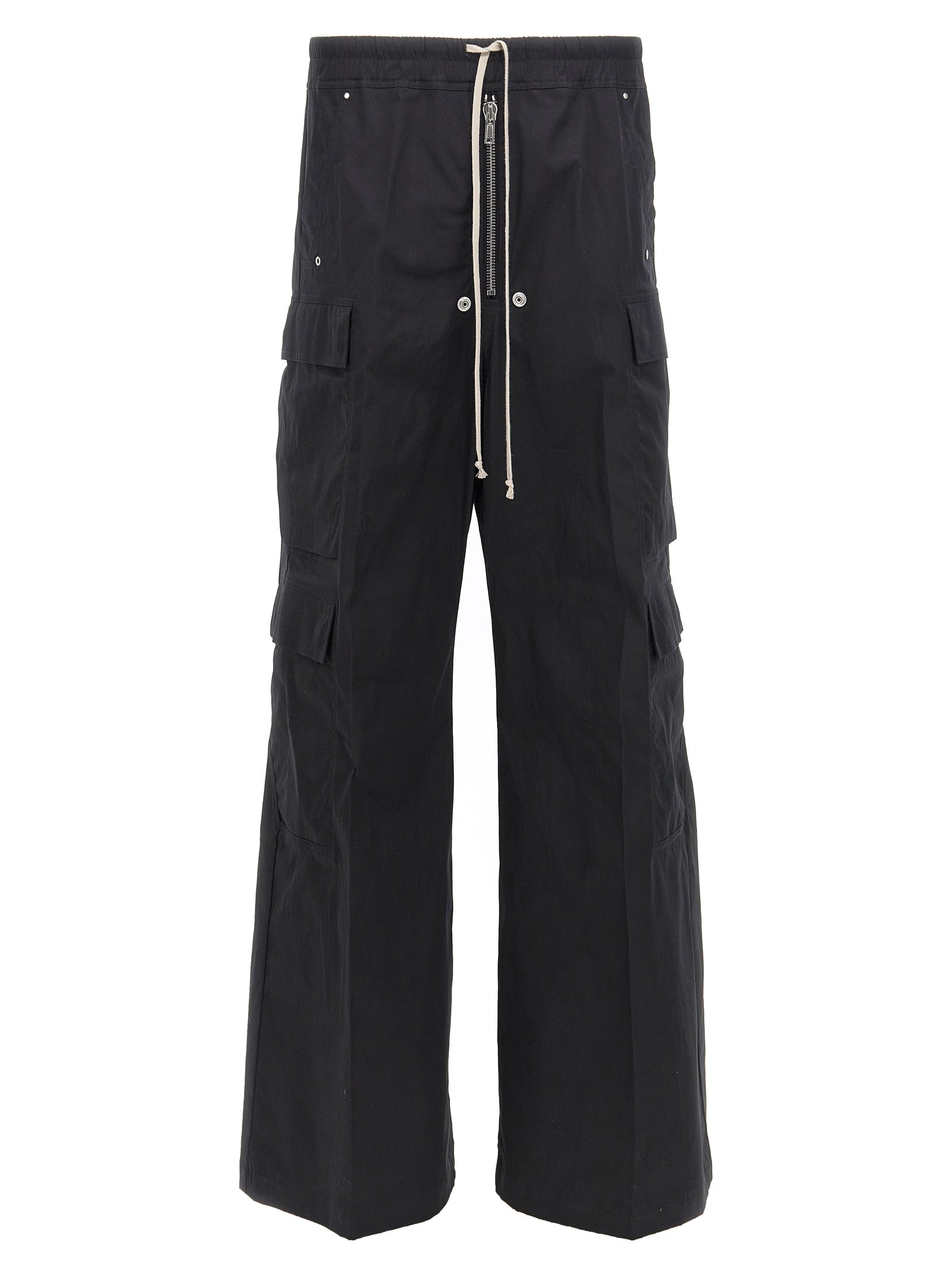 Black Cotton Cargo Pants