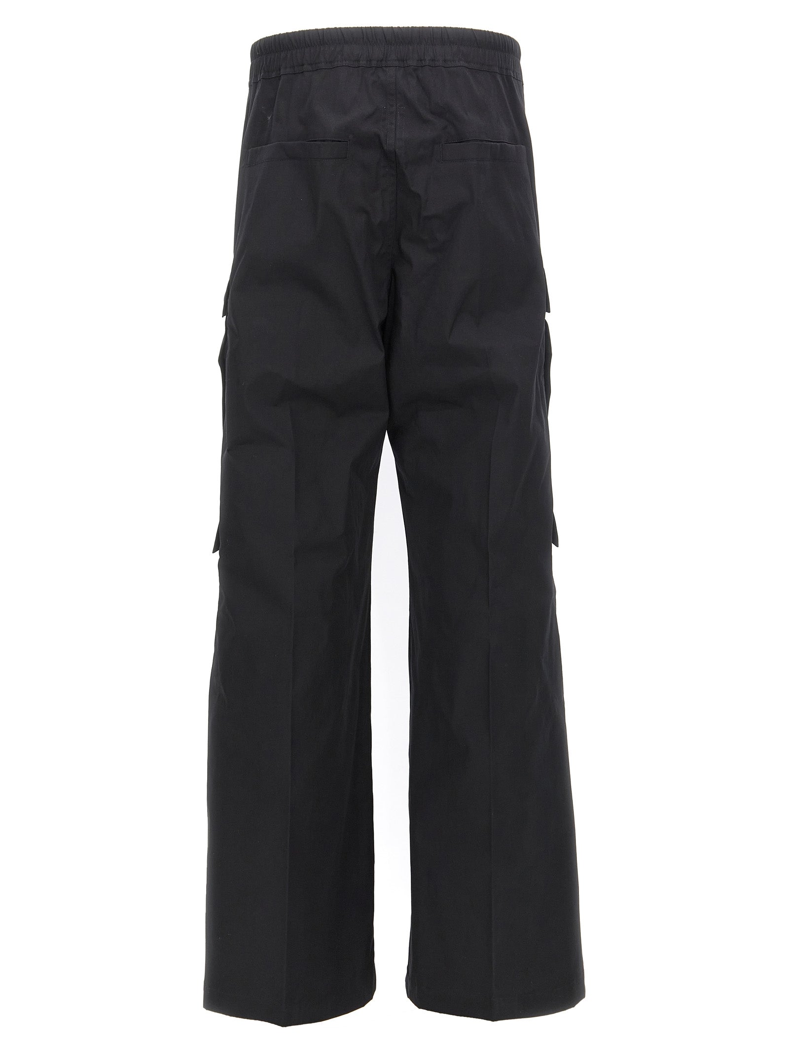 Black Cotton Cargo Pants