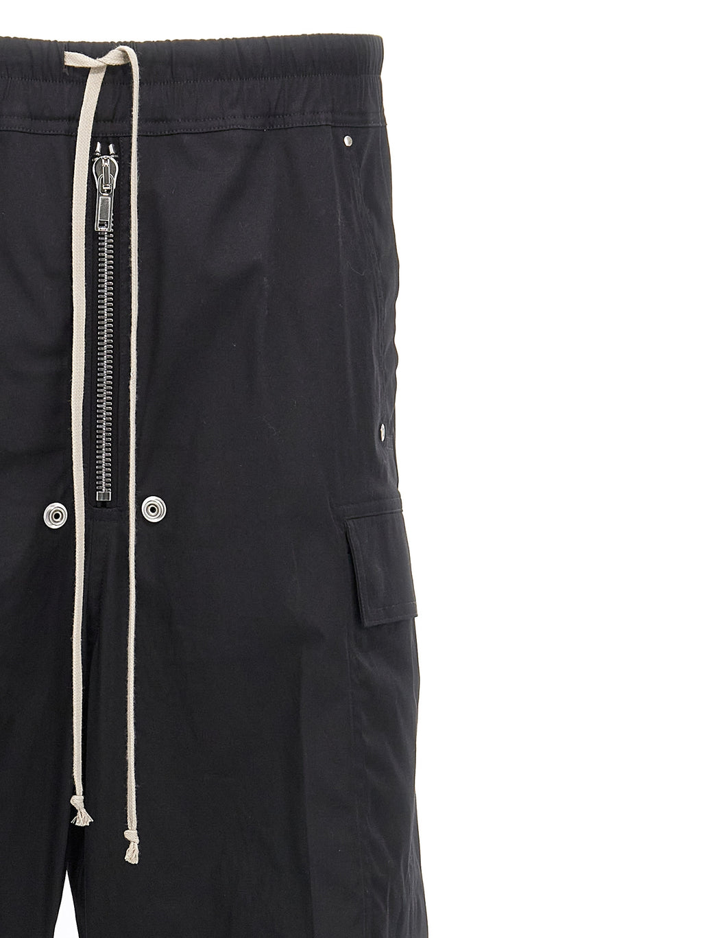 Black Cotton Cargo Pants