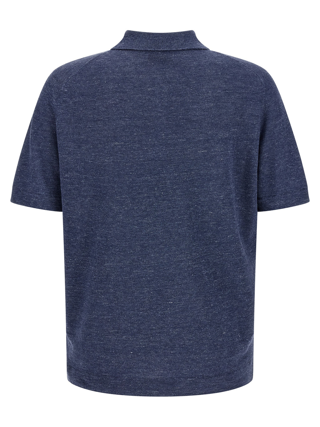 Blue Linen Polo Shirt