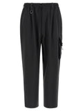 Black Polyester Cargo Pants