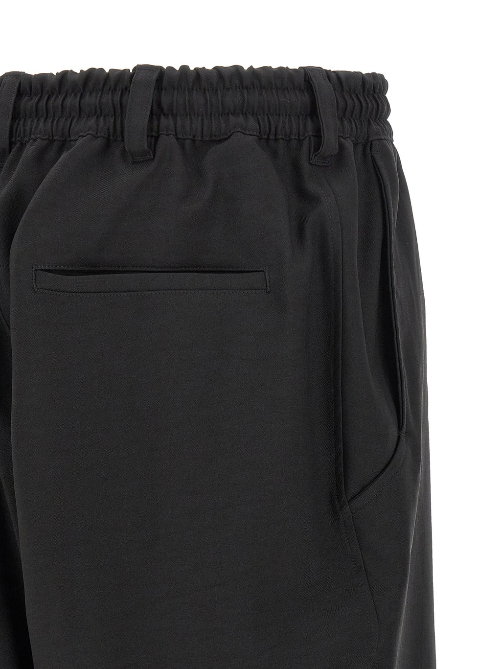 Black Polyester Cargo Pants