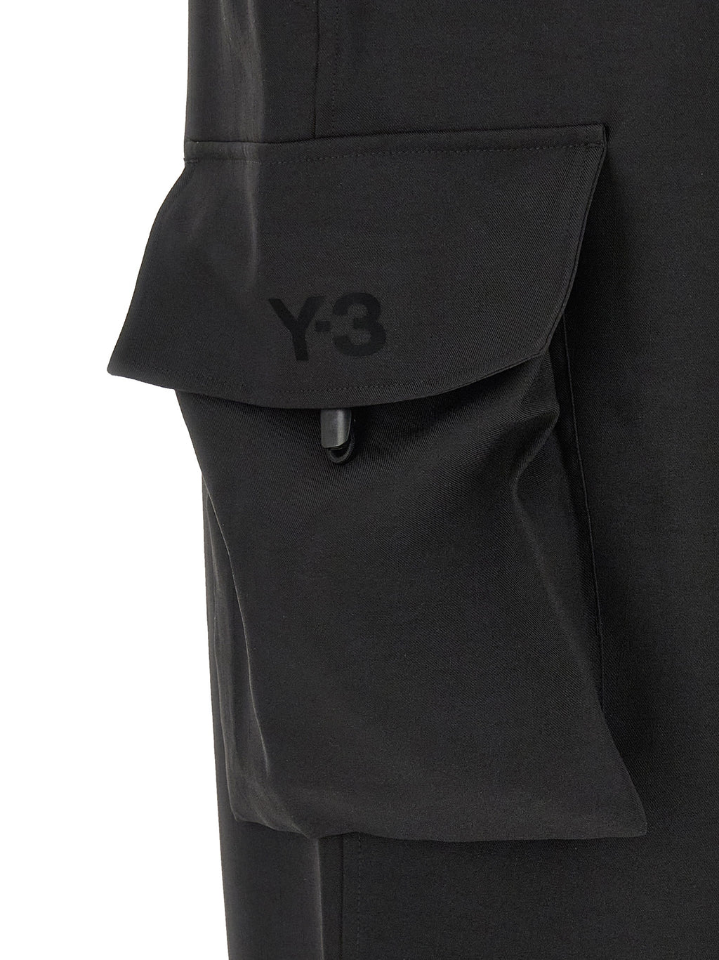 Black Polyester Cargo Pants