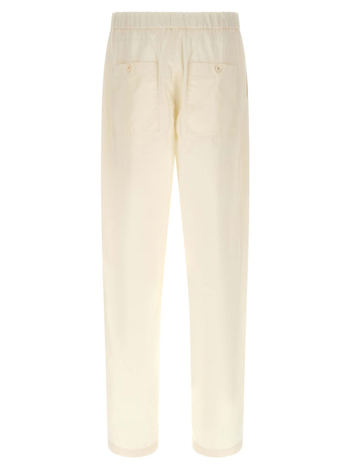 Beige Cotton Cargo Pants
