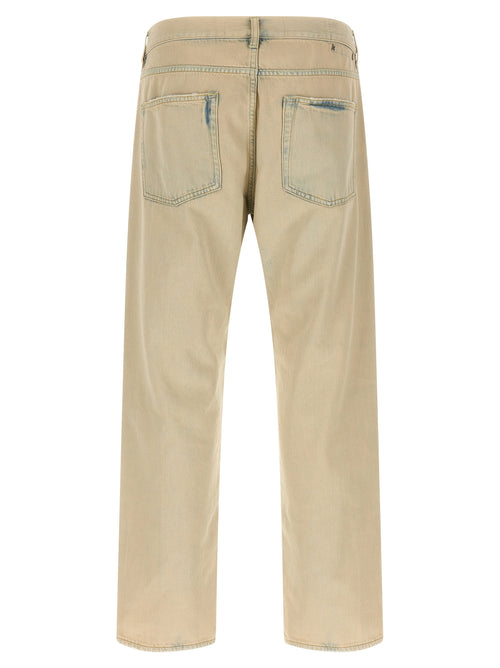 Beige Cotton Jeans Denim