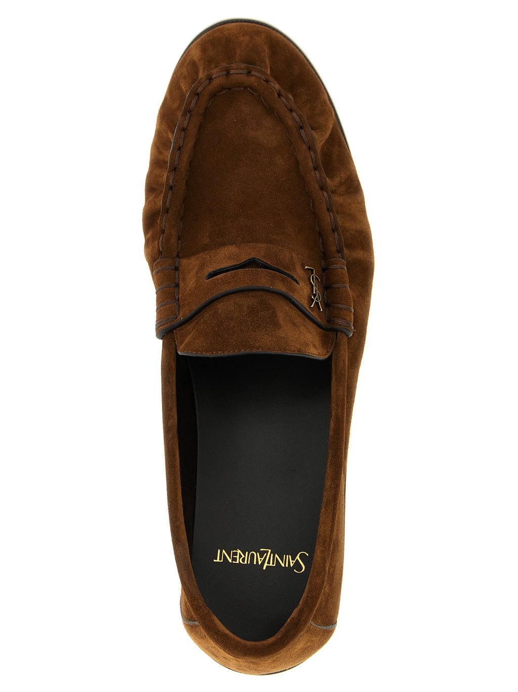 Brown Calfskin Slip-On Loafers