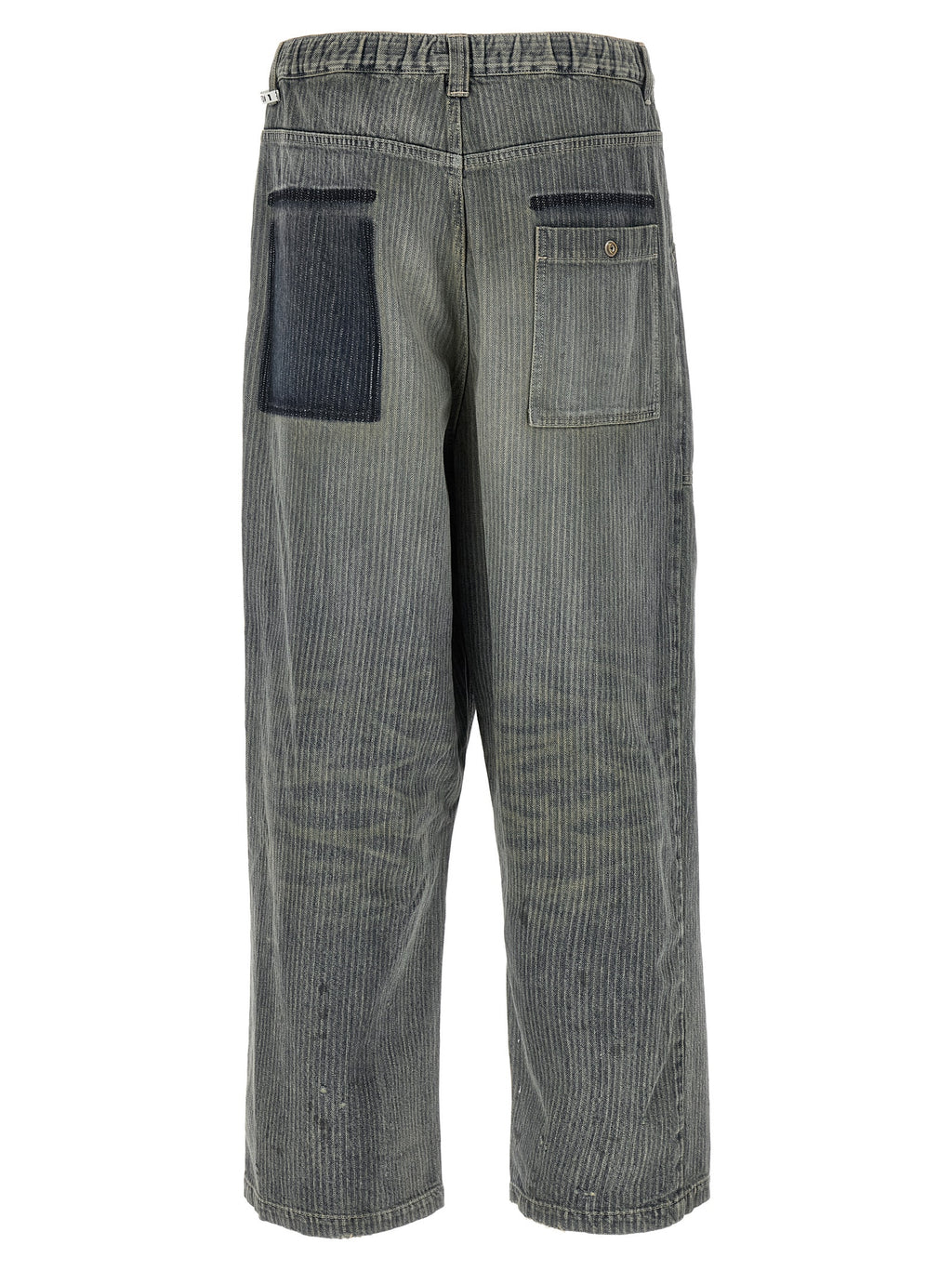 Blue Cotton Tapered Jeans