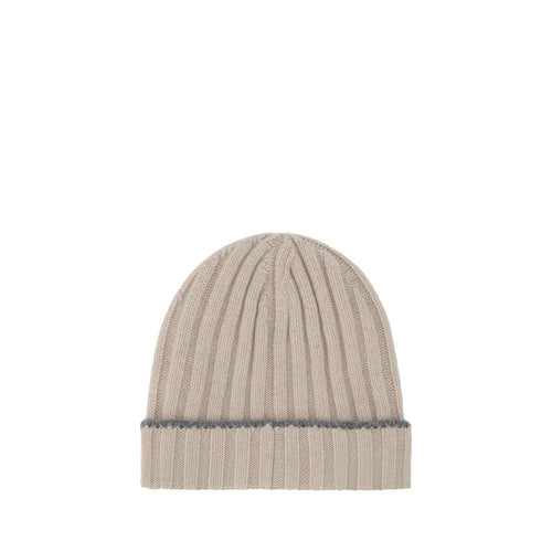 Beige Cashmere Beanie