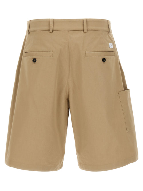 Beige Cotton Bermuda Shorts