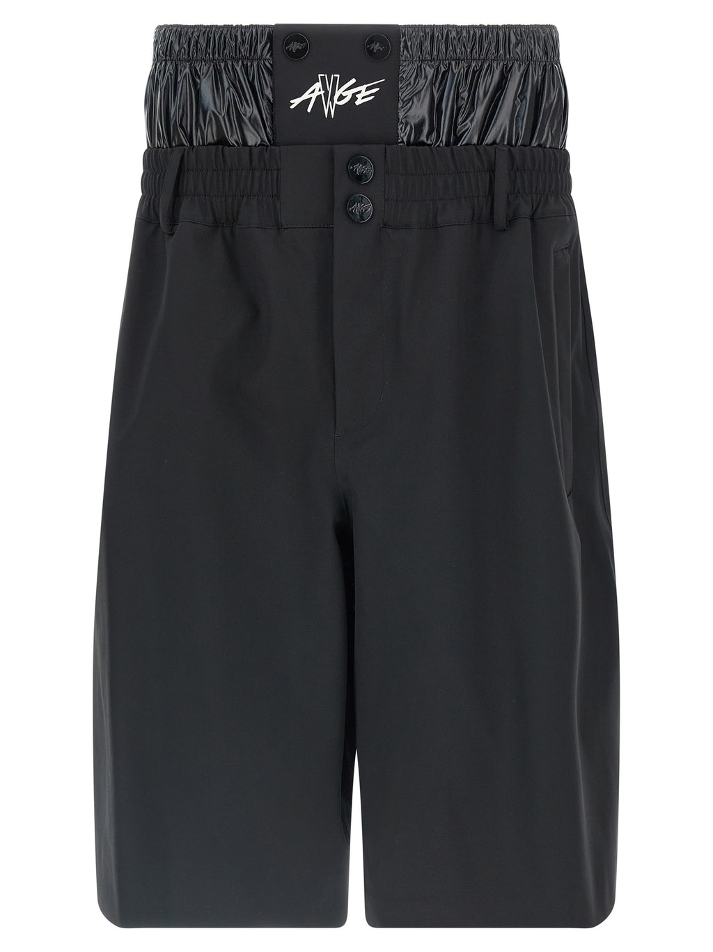 Black Polyamide Bermuda Shorts