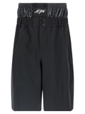 Black Polyamide Bermuda Shorts