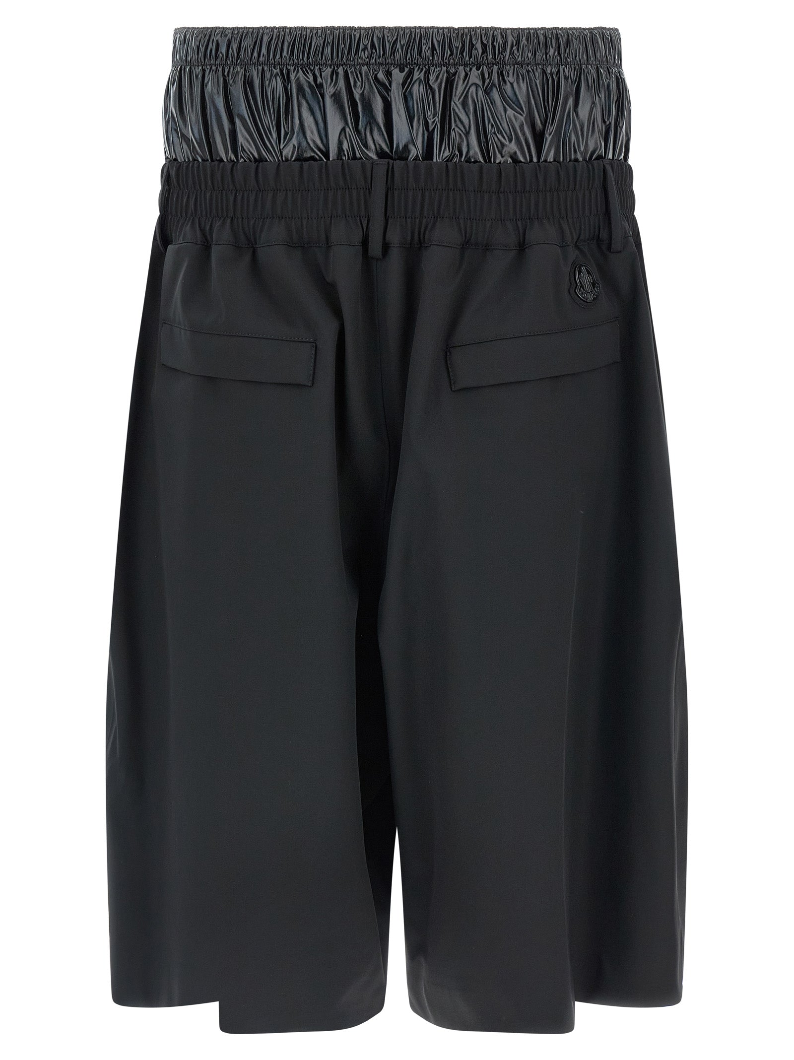 Black Polyamide Bermuda Shorts