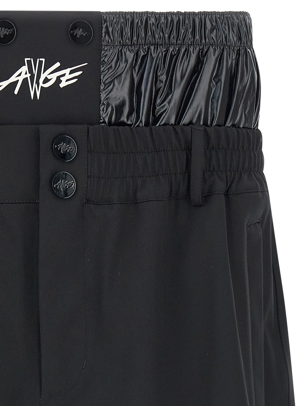Black Polyamide Bermuda Shorts
