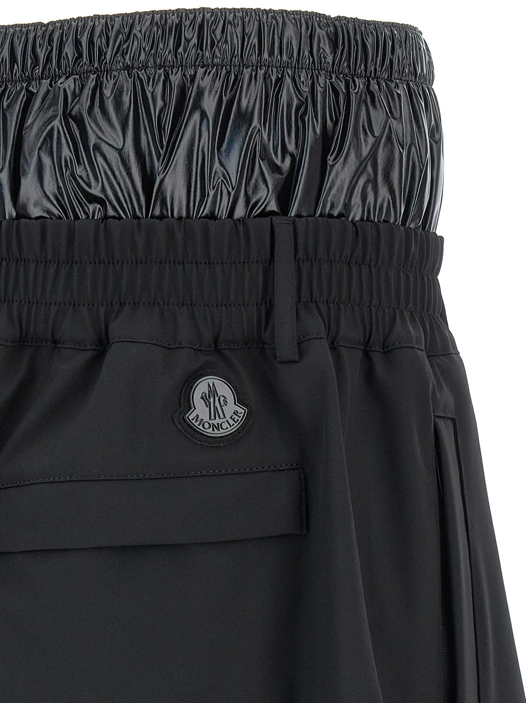 Black Polyamide Bermuda Shorts