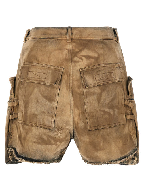 Beige Cotton Bermuda Shorts