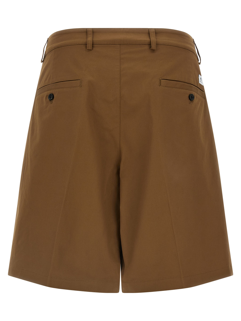 Brown Cotton Bermuda Shorts