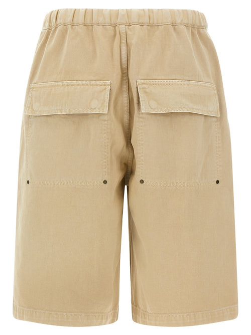 Beige Cotton Bermuda Shorts