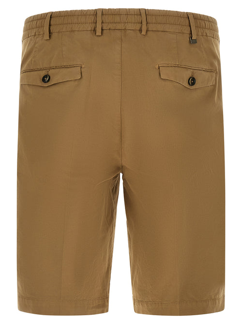 Beige Cotton Bermuda Shorts