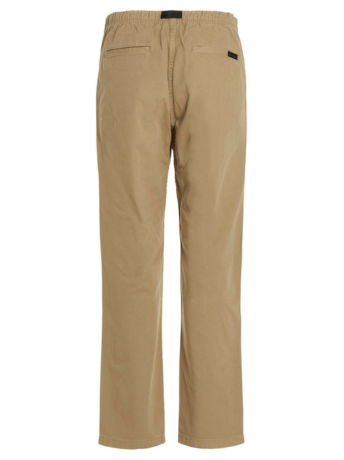 Beige Cotton Casual Pants