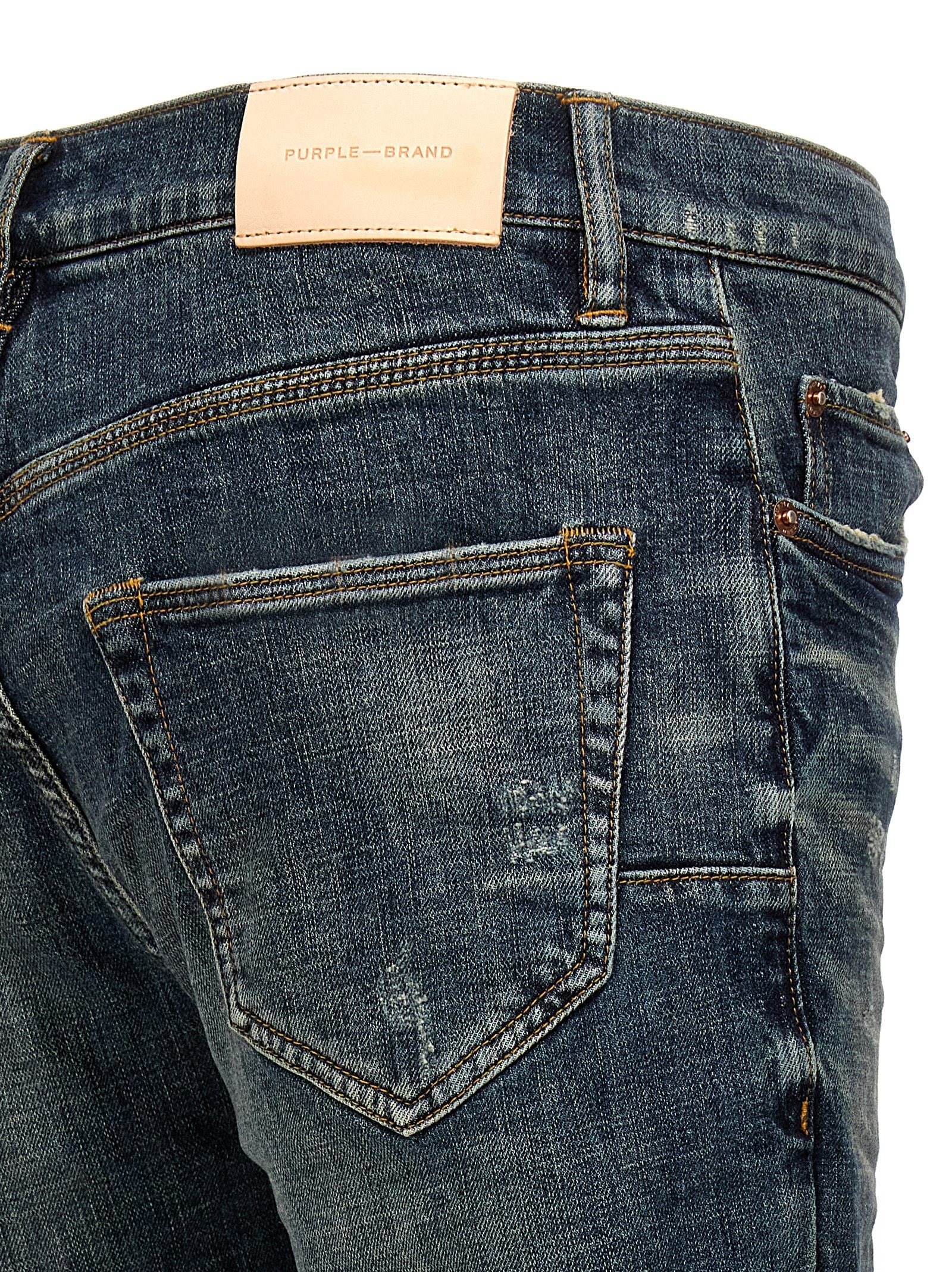 Blue Cotton Flared Jeans