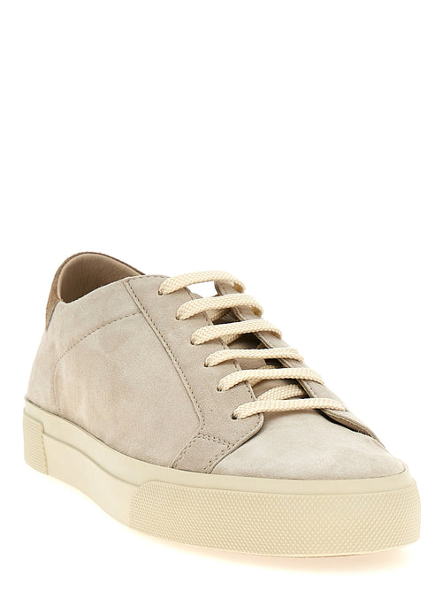 Beige Calfskin Low Top Sneakers