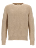 Beige Virgin Wool Cardigan