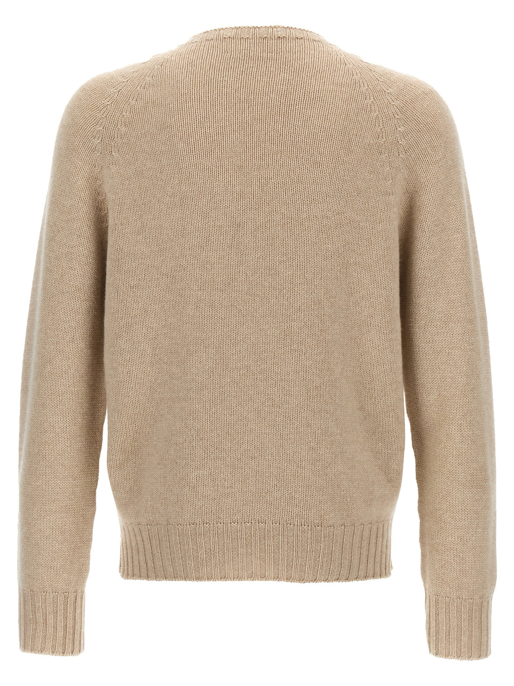 Beige Virgin Wool Cardigan