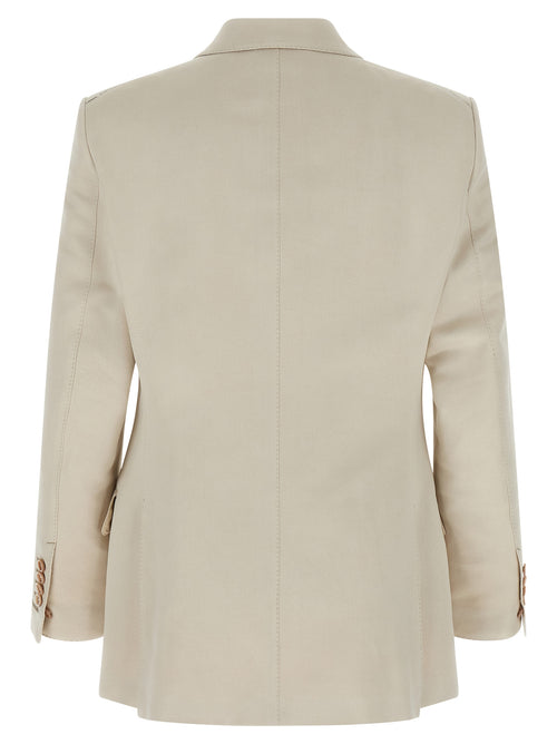 Beige Cotton Blazer