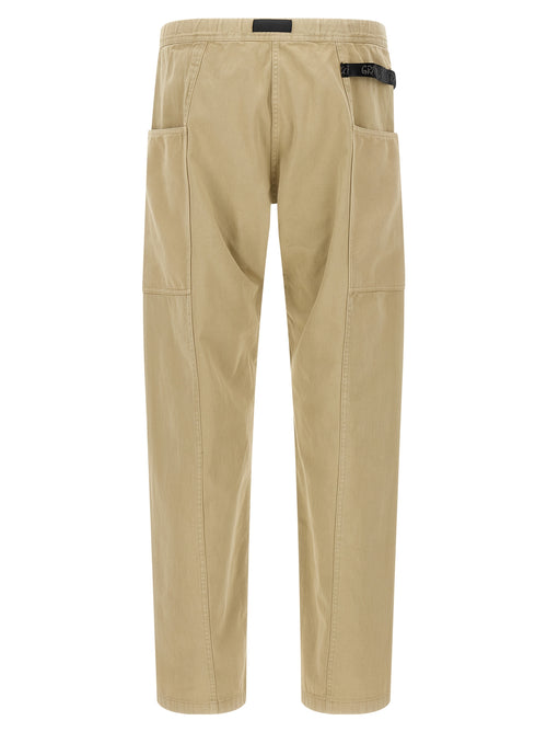 Beige Cotton Casual Pants