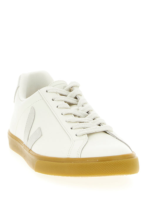 Beige Calfskin Low Top Sneakers