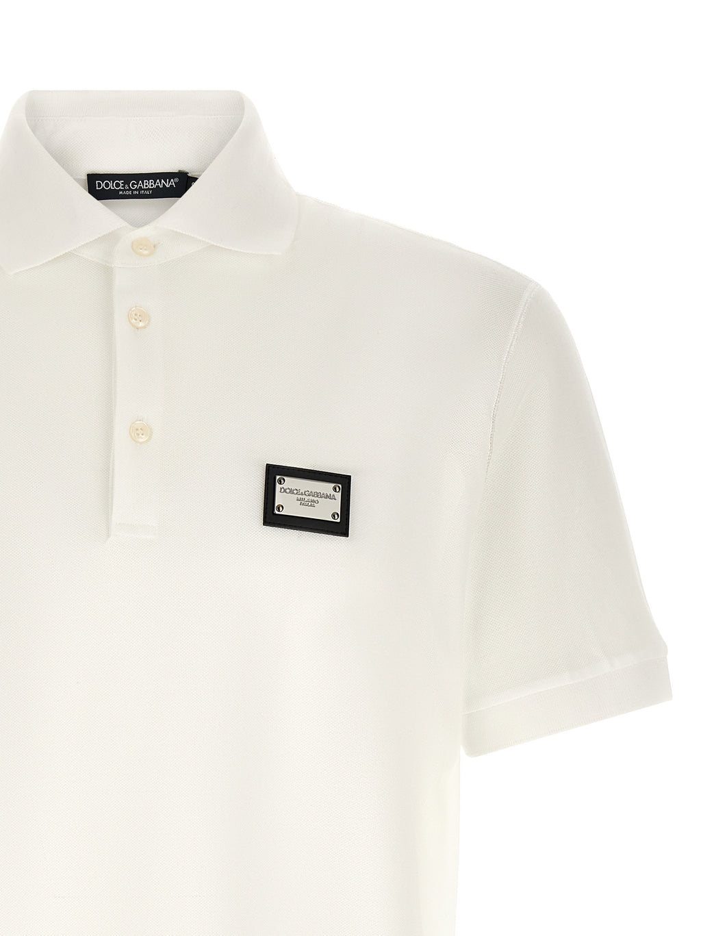 White Cotton Polo Shirt