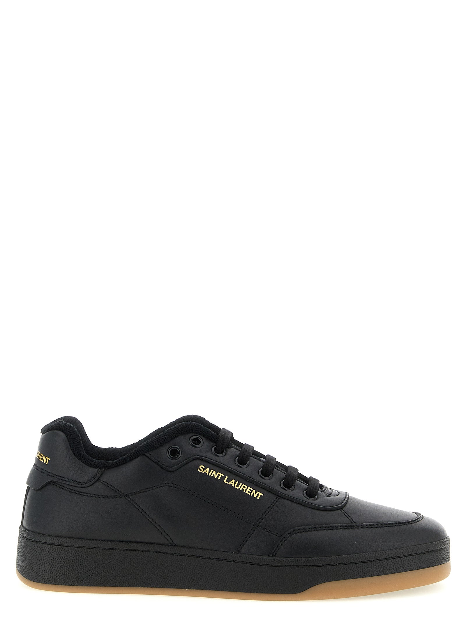 Black Calfskin Low Top Sneakers