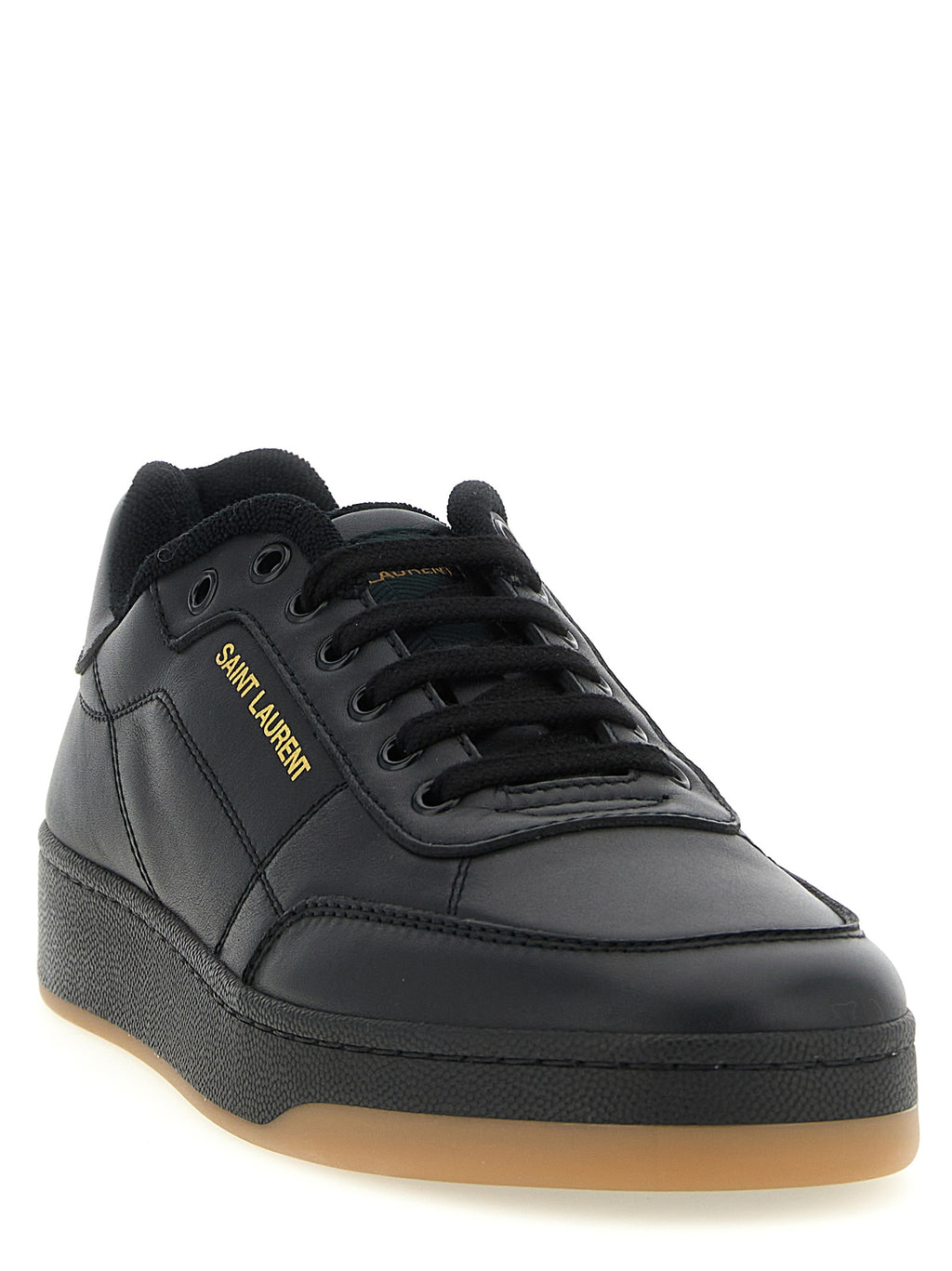Black Calfskin Low Top Sneakers