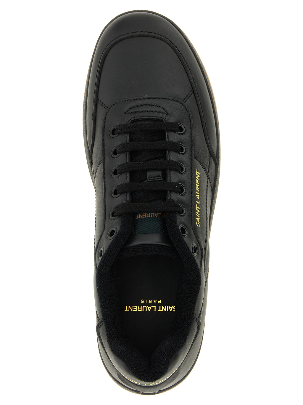Black Calfskin Low Top Sneakers