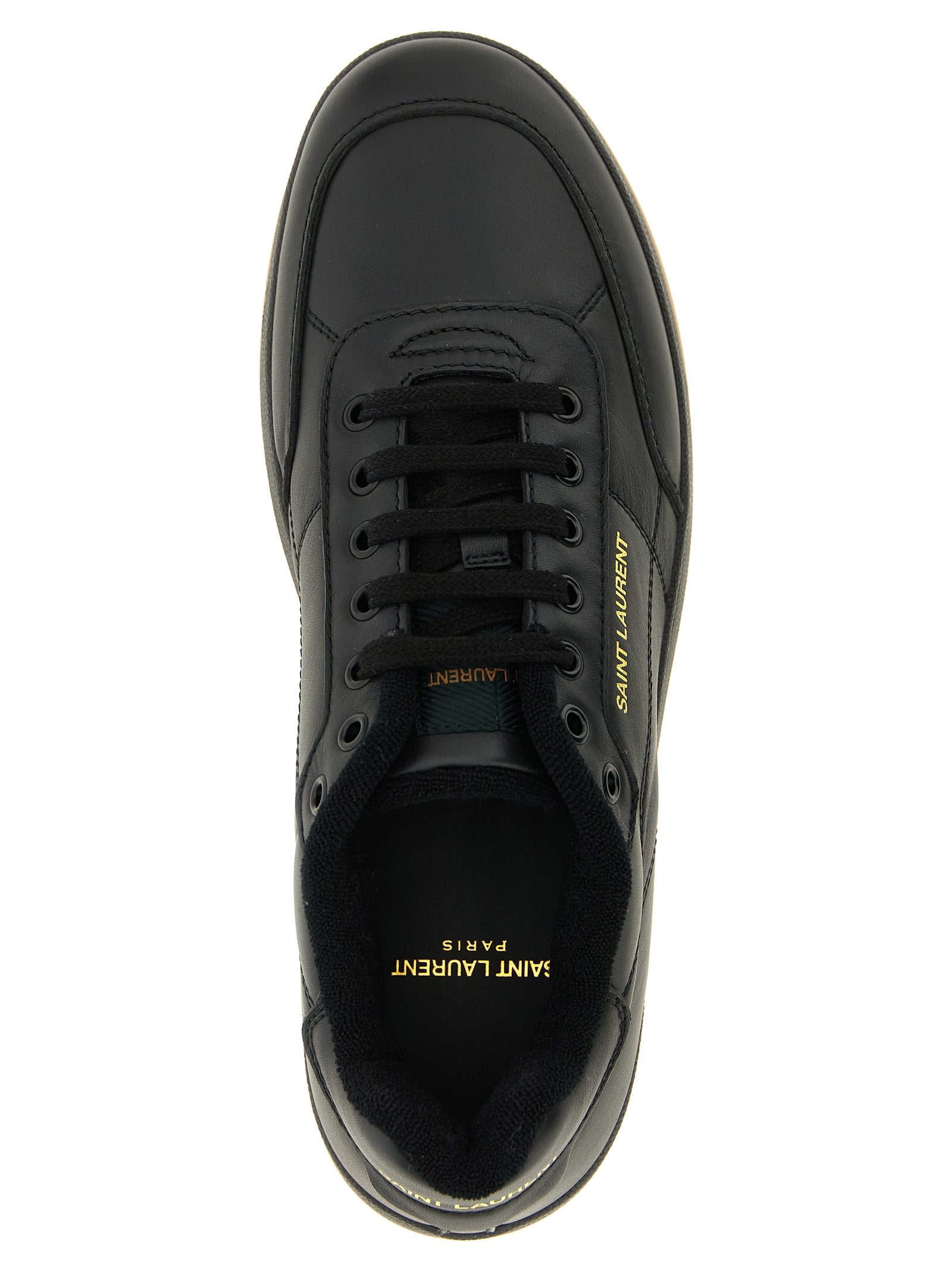 Black Calfskin Low Top Sneakers