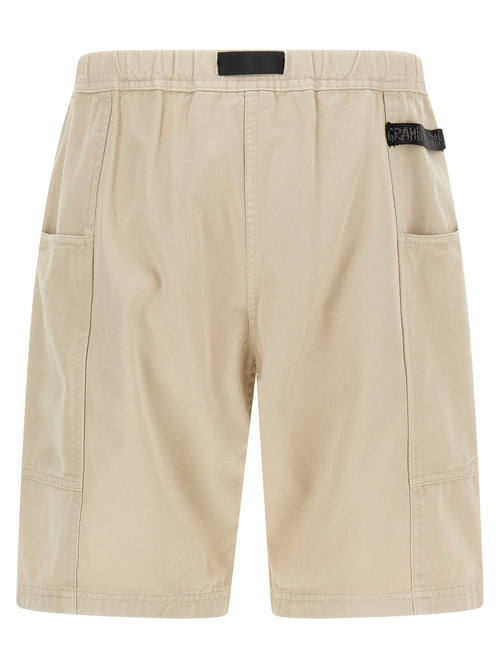 Beige Cotton Bermuda Shorts