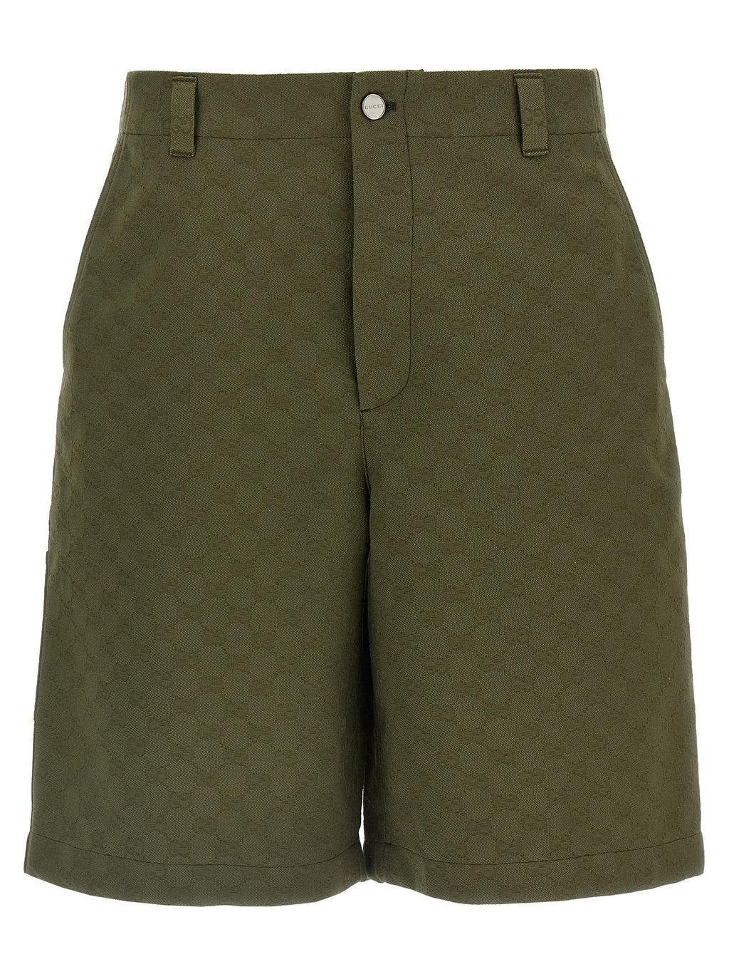 Bicolor Cotton Bermuda Shorts
