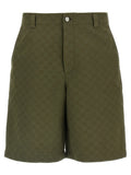 Bicolor Cotton Bermuda Shorts