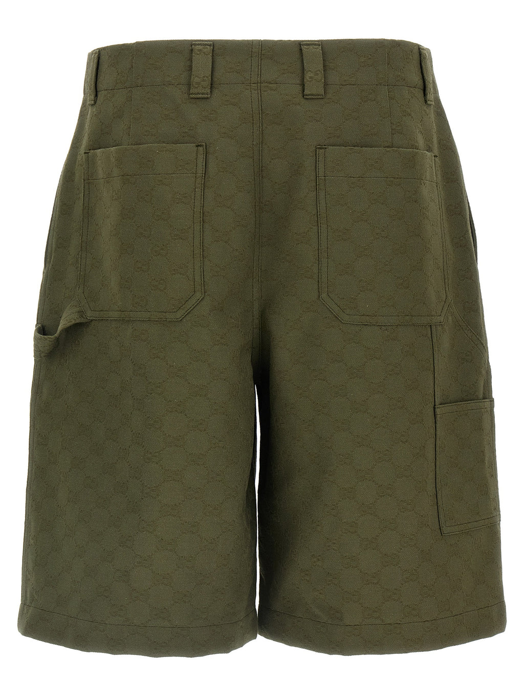Bicolor Cotton Bermuda Shorts