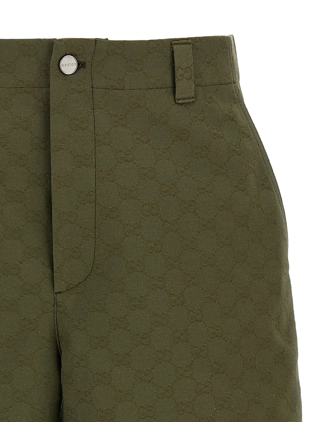 Bicolor Cotton Bermuda Shorts