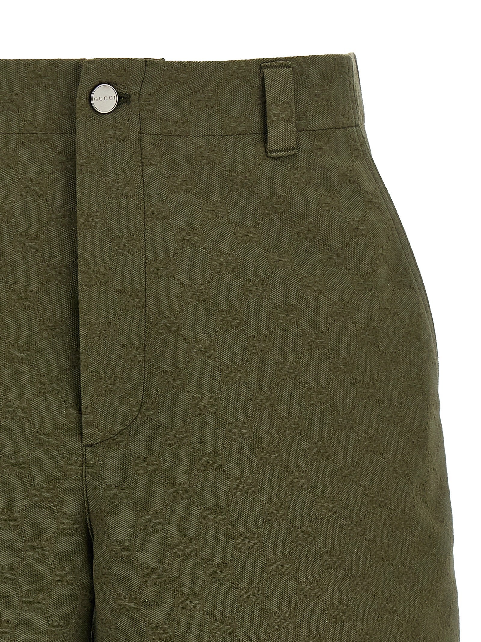 Bicolor Cotton Bermuda Shorts