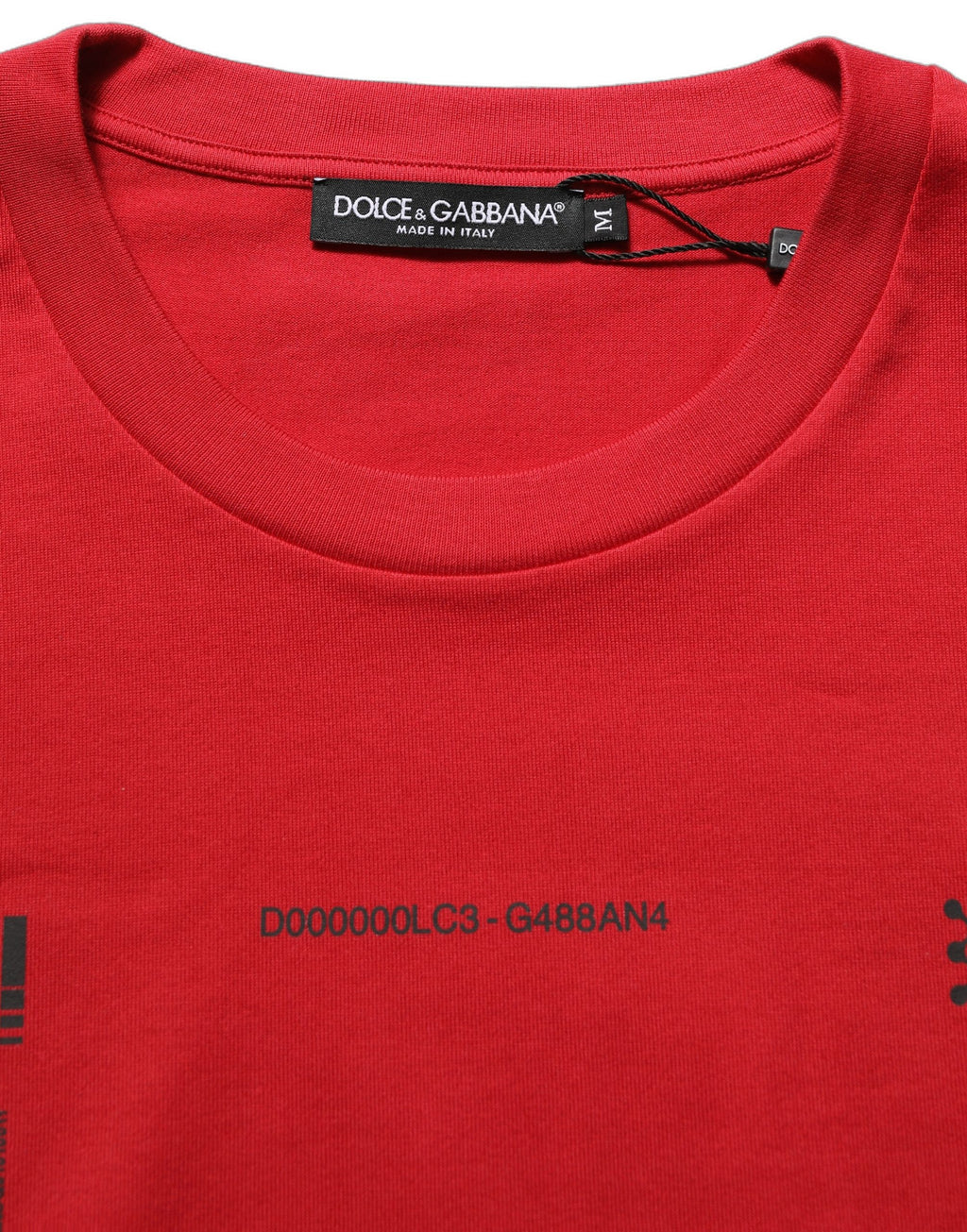 Red Cotton Graphic Print Crew Neck T-shirt