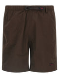 Brown Nylon Bermuda Shorts