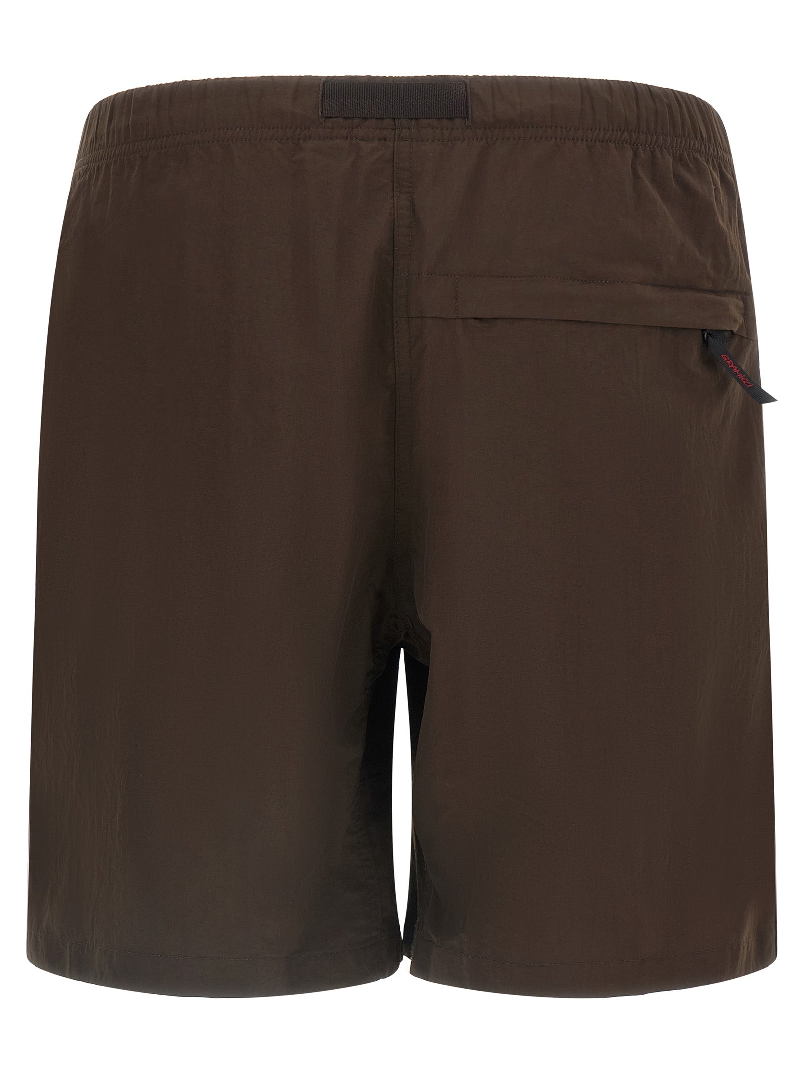 Brown Nylon Bermuda Shorts