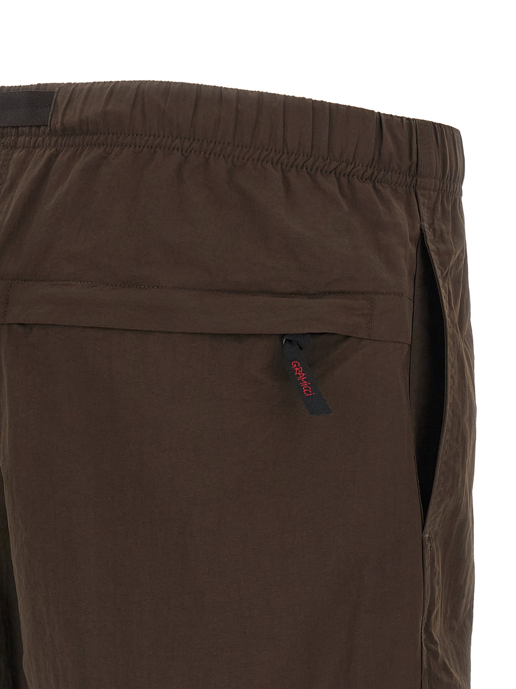 Brown Nylon Bermuda Shorts