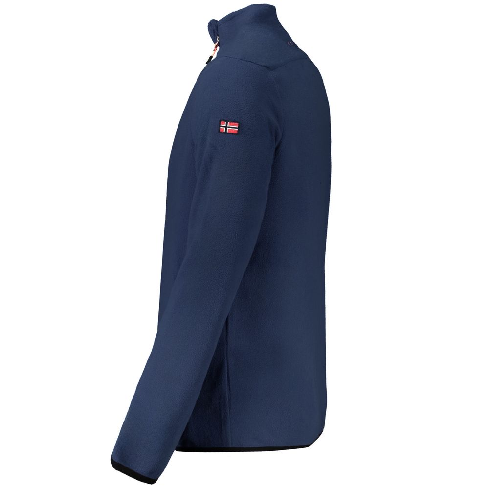 Blue Polyester Men's Sweatshirt