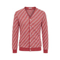 Red Linen Men Cardigan
