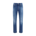 Blue Cotton Slim Fit Jeans
