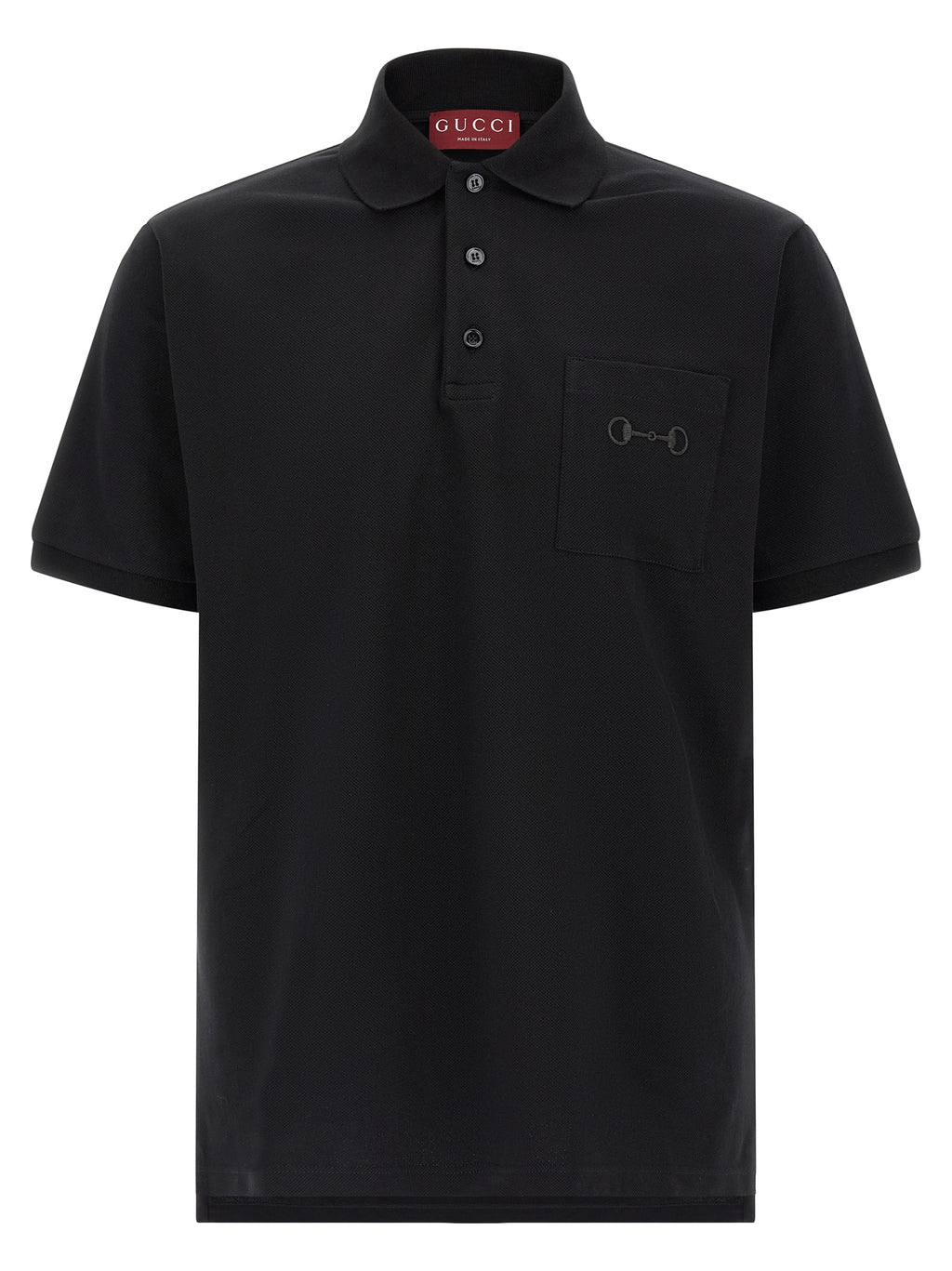 Black Cotton Polo Shirt