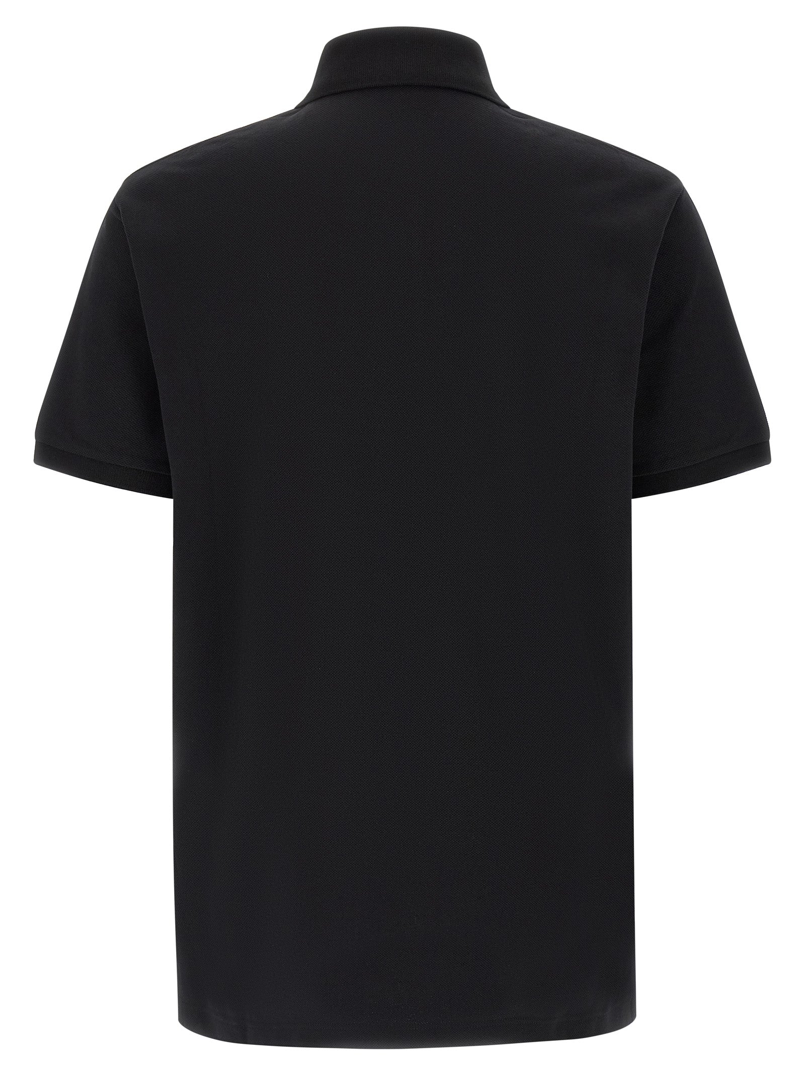 Black Cotton Polo Shirt